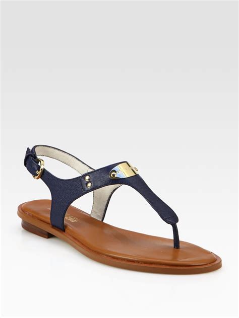 dillards michael kors flat blue sandals|Michael Kors sandals size 12.